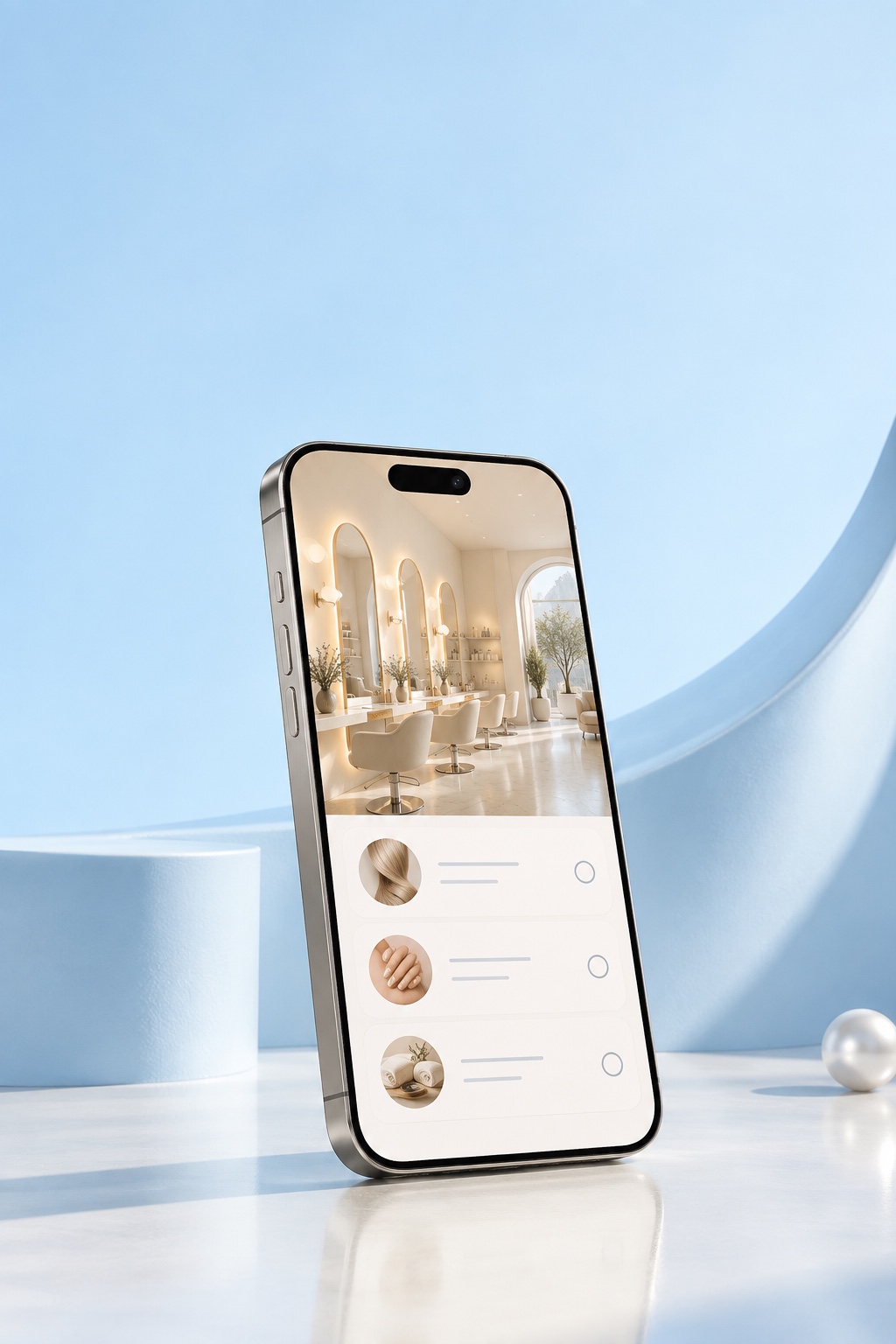 A beauty studio booking website preview
